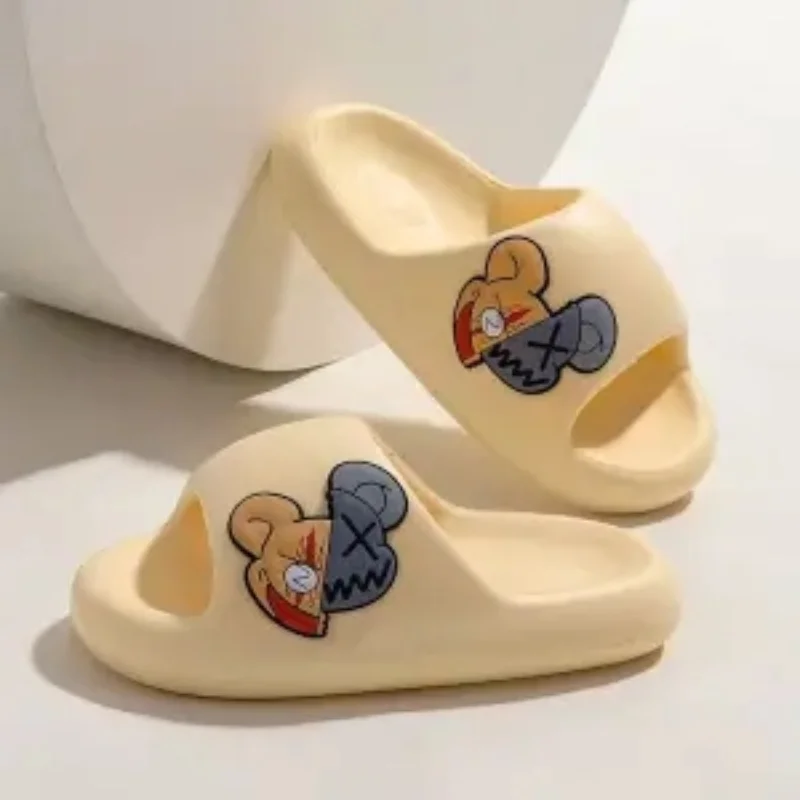 BEVERGREEN Thick Sole Women Slippers Luxury Personality Bear Design Slides Bathroom Beach Indoor Sandals Summer Couple Shoes