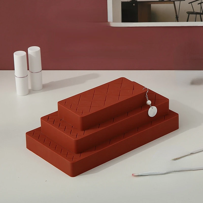 

Silicone Lipsticks Storage Rack Cosmetics Display Shelf Desktop Lip Glaze Finishing Case Dressing Table Organizer Jewelry Box