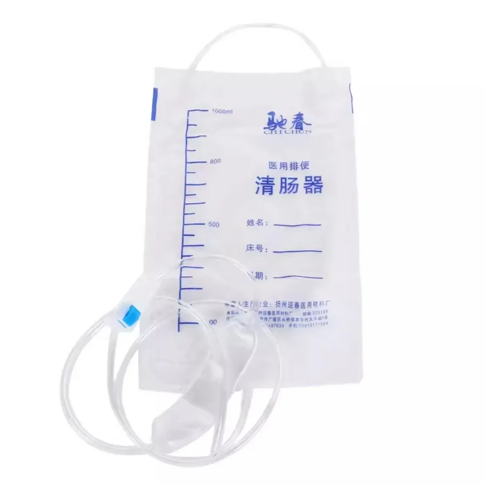 10 шт. медицинский одноразовый мешок для орошения кишечника 1000 мл мытья клизмы