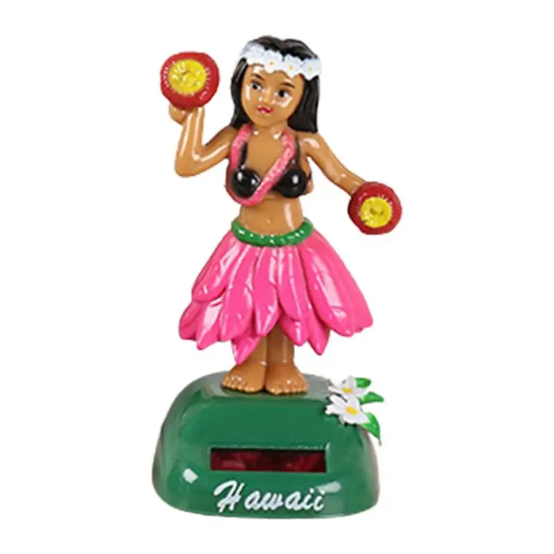 

Solar Power Hawaii Girl Hulas Bobbling Dancing Toy Car Dashboard Decor Shaking Head Toys Auto Interior Car Decorations Ornaments