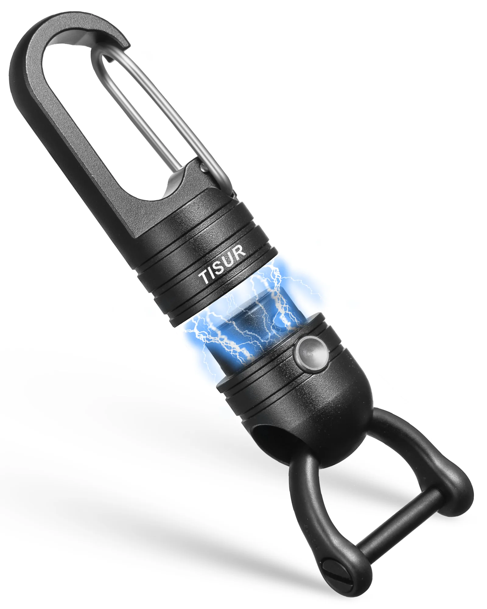 

Магнитный быстроразъемный брелок с пружинным зажимом для ключей и 2-кнопочной системой блокировки ключей (черный)