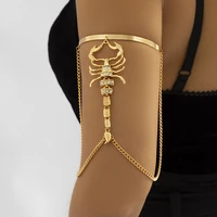 1pc punk hip hop rhinestone tassel bracelet on hand for women gothic scorpion bracelets arm bangles couple jewelry steampunk men