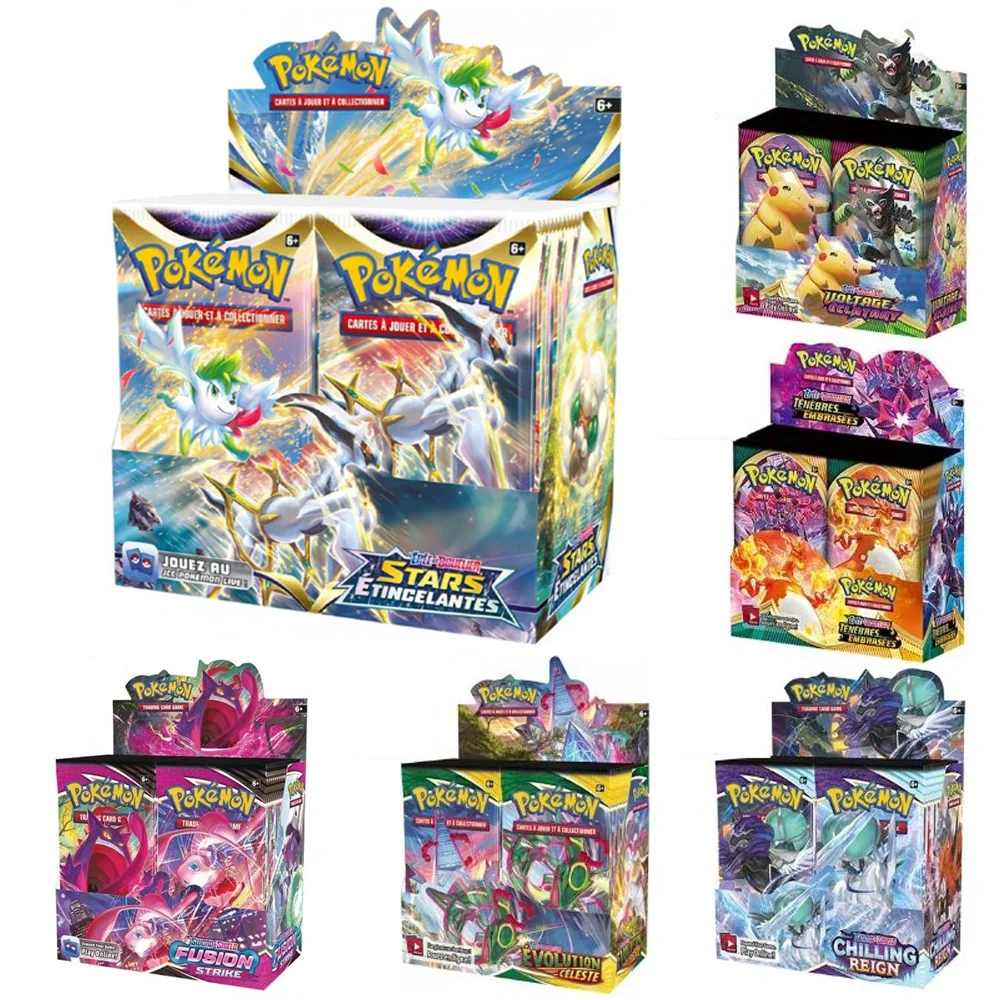 

324/360Pcs Pokemon Card Booster Box Astral Radiance Collection Cards Game Carte Pokemon Francaise Brilliant Stars Metal Card