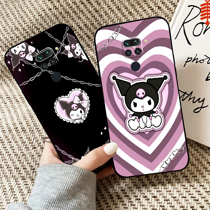 

Cartoon Anime Sanrio Kuromi Phone Case For Xiaomi Redmi Note 9 9T 9S 9 Pro 5G Back TPU Black Soft Coque Carcasa Funda