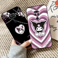 cartoon anime sanrio kuromi phone case for xiaomi redmi note 9 9t 9s 9 pro 5g back tpu black soft coque carcasa funda