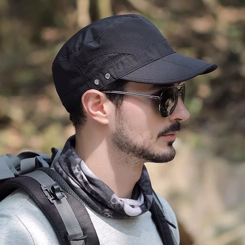 Кепка-бейсболка Мужская Спортивная регулируемая однотонная Кепка в стиле