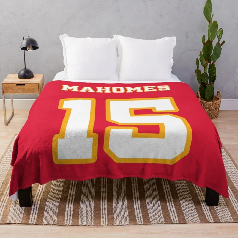 

Pat Mahomes - Kansas City Chiefs Official Throw Blankets double plush blanket