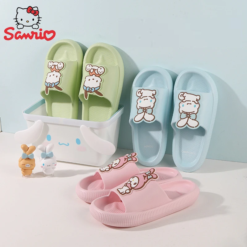 

Симпатичные Sanrio Cinnamoroll My Melody почтовые аниме Мультяшные женские Тапочки для ванной, Симпатичные домашние Тапочки для ванной