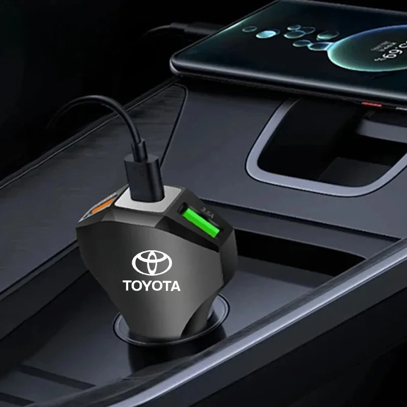 

Автомобильное зарядное устройство USB Type-C Адаптер быстрой зарядки Автомобильные аксессуары Toyota Gazoo Racing Badge Corolla Prius Camry C-HR RAV4 GR Sport