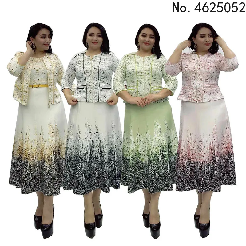 

3XL-L африканские платья для женщин, Осеннее Африканское женское платье из полиэстера с принтом, платье с пальто, африканская одежда для женщи...