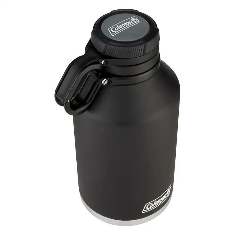 

Chic 64 Oz Insulated Black Stainless Steel Growler – Keeps Drinks Hot & Cold for Hours!