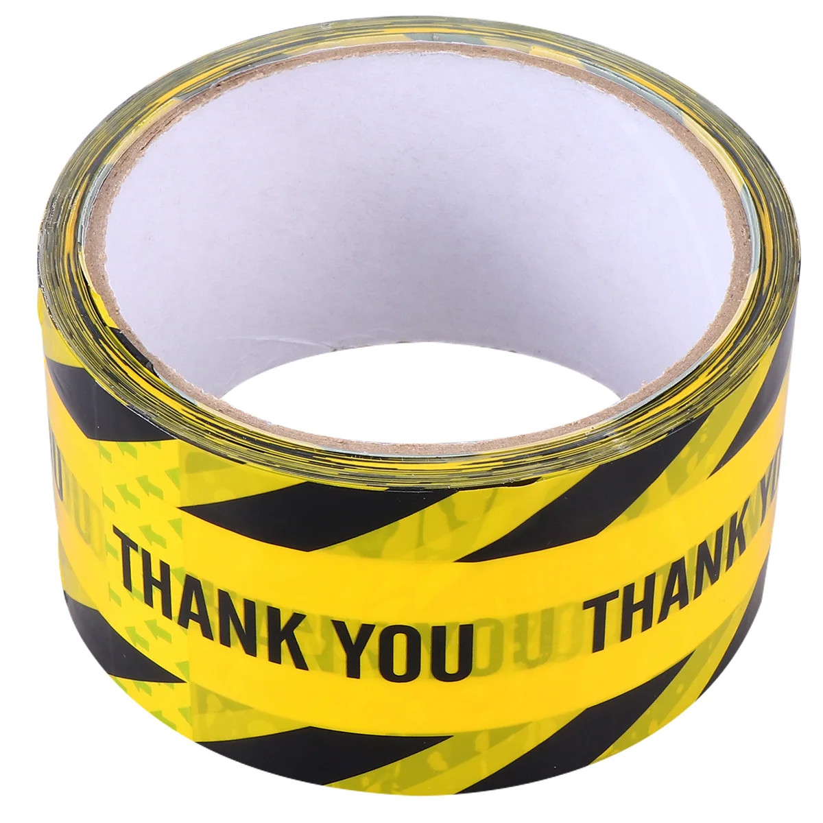 

1 Roll Thank You Safety Tape Safe Self Adhesive Sticker Warning Tape Masking Tape Safety Stripes Tape for Walls Floors Pipes