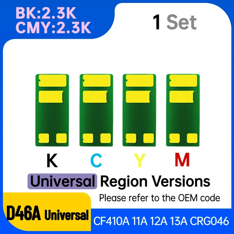 CRG046 CRG046H CF411A CF412A CF413A CF410A CF410X тонер чип для HP M452 M377 M477 LBP635 MF735 731 LBP 651 универсальный
