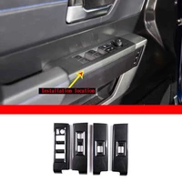for toyota tundra 2022 2023 abs carbon fiber car window glass lifting switch buttons frame decoration cover trim accessories