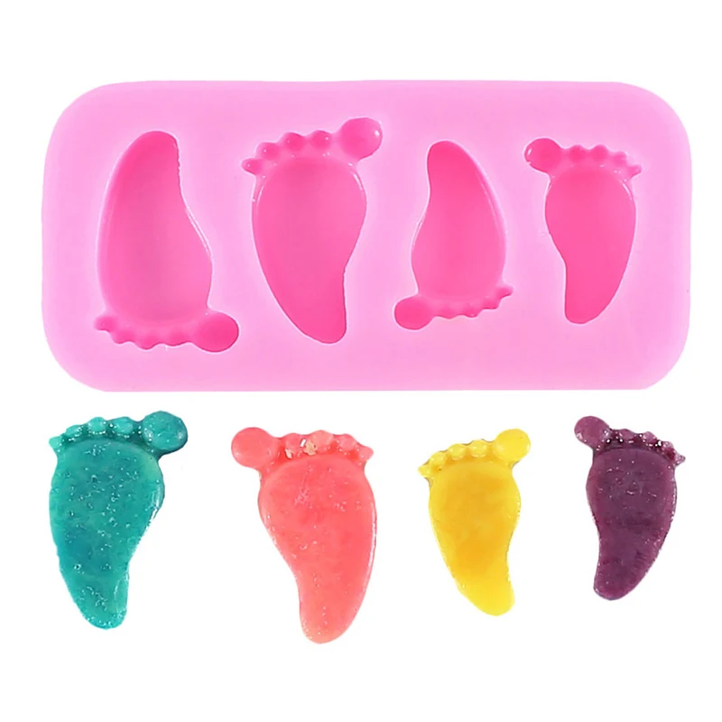 

3D Baby Angel Feet Silicone Mold Chocolate Fondant Cake Pudding Baking Tool Baking Bakeware Mold Decorating DIY Paste Moulds