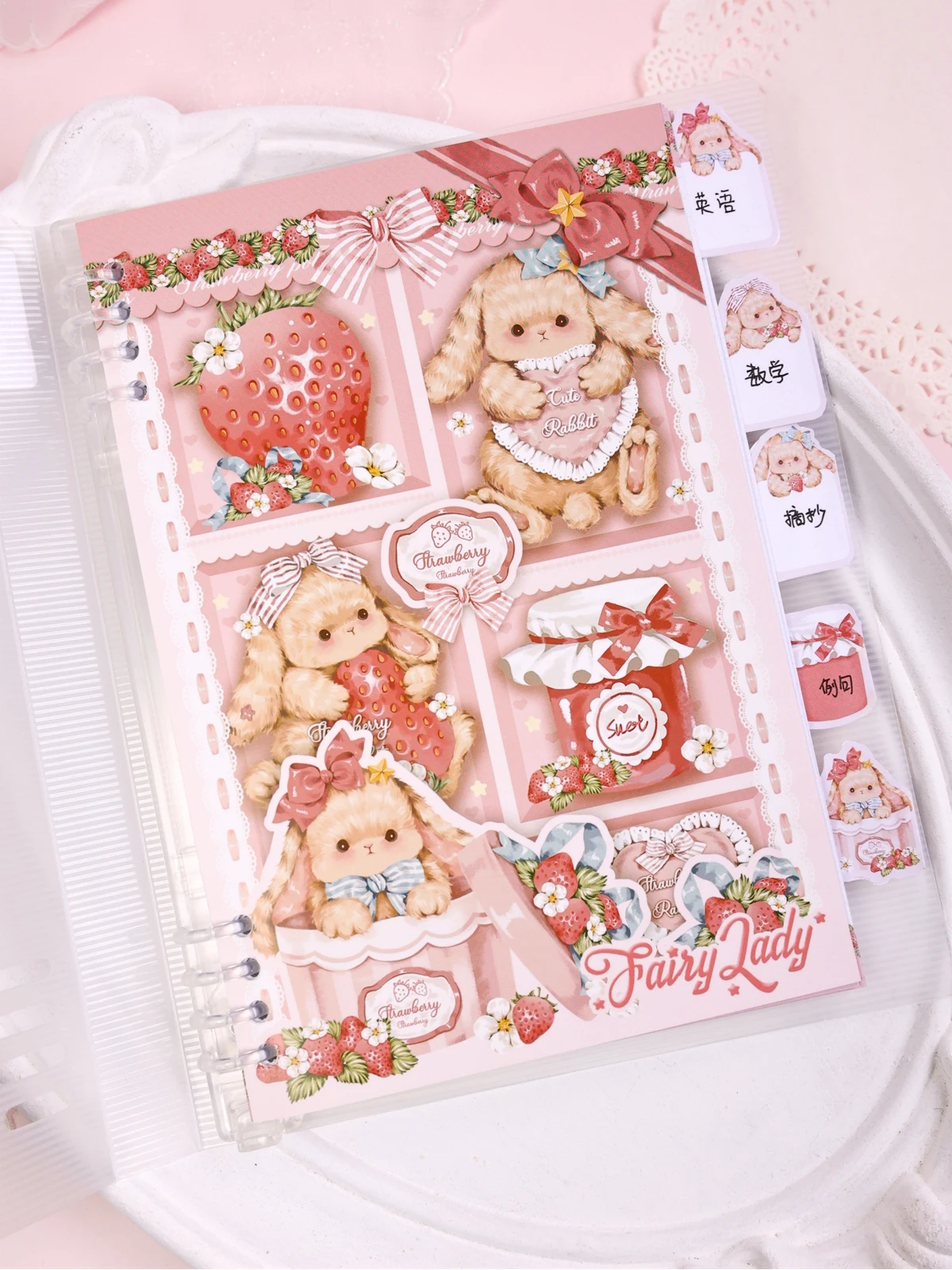 

А5 Kawaii блокнот с кроликом и медведем 64P блокнот для записей путешественник блокнот с жилой арт-ежедневник молочная ручная книга канцелярски...