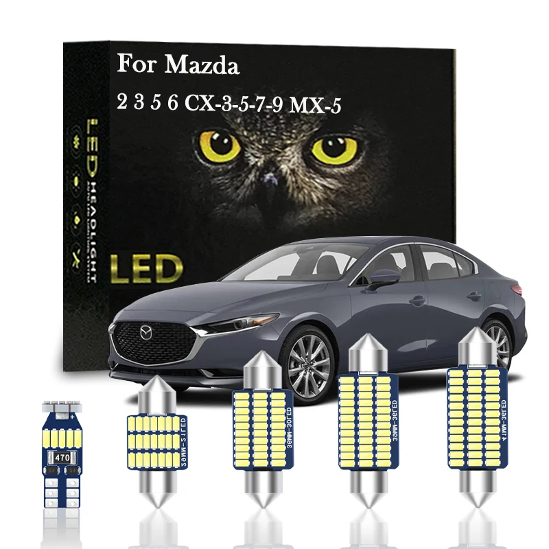 

Canbus LED For Mazda 2 3 BK BL BM 5 6 GG GH GJ GL CX3 CX5 CX7 CX9 Miata MX5 NB NC ND Accessories Interior Lamp 1998-2021