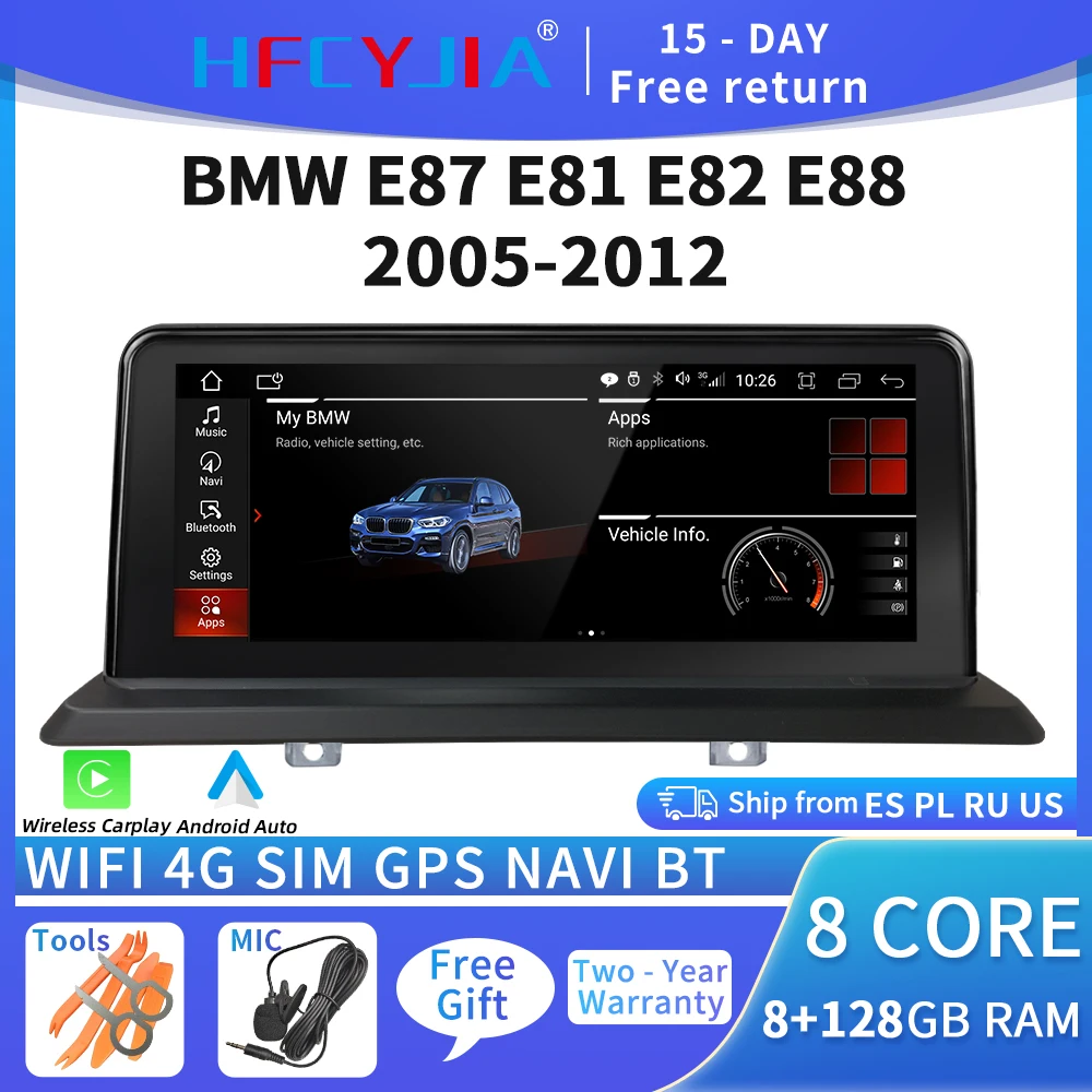 

Android System Car Multimedia Radio For BMW E87 E81 E82 E88 2005-2012 WIFI BT IPS Touch Carplay GPS Navi Stereo
