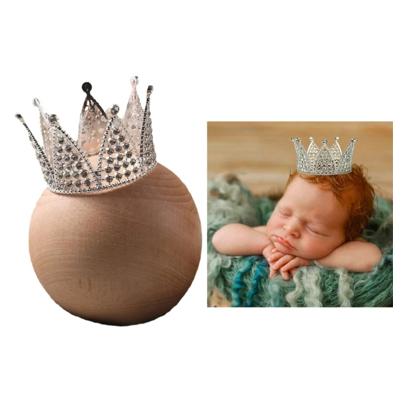 

67JC Стильная повязка на голову с короной, украшенная бриллиантами Милый аксессуар для волос в виде короны Идеально подходит для