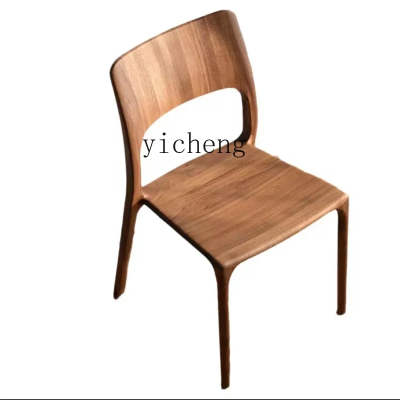 

ZK Black Walnut Mortise Furniture Solid Wood Dining Chair Modern Shuke Chair Home Desk Chair Dining Chair