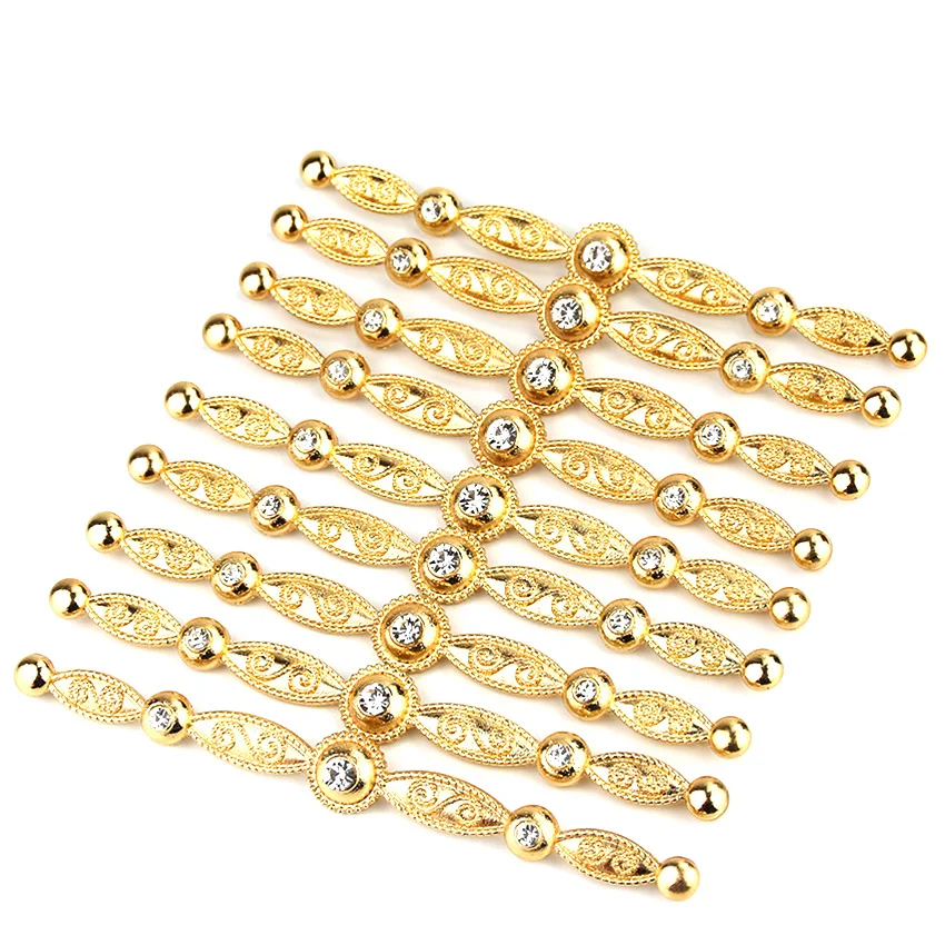 

Neovisson Gold Color Crystal Caucasus Shining Belt Breastplate Chest Bibs For Aristocratic Women Handmade Wedding Jewelry Gift