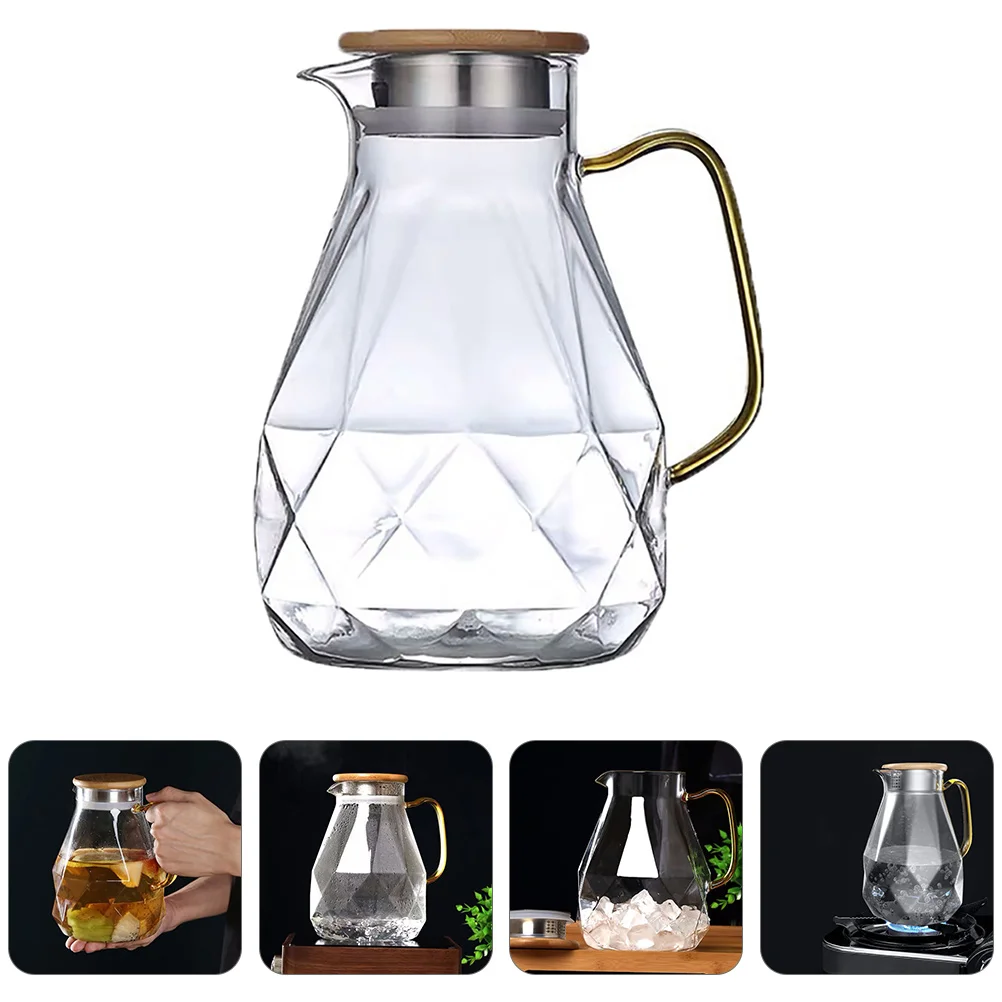 

Water Pitcher Beverage Glass Pitcher Heat Resistant Glass Pitcher