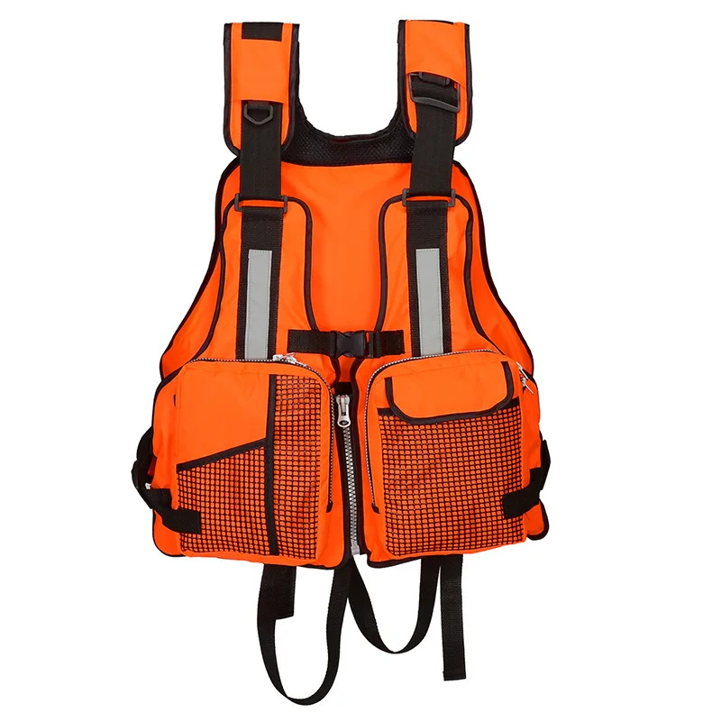 

Спасательный жилет для рыбалки для взрослых, утепленный морской жилет с несколькими карманами для плавучести, подходит для ловли на скалах и дрифтинга