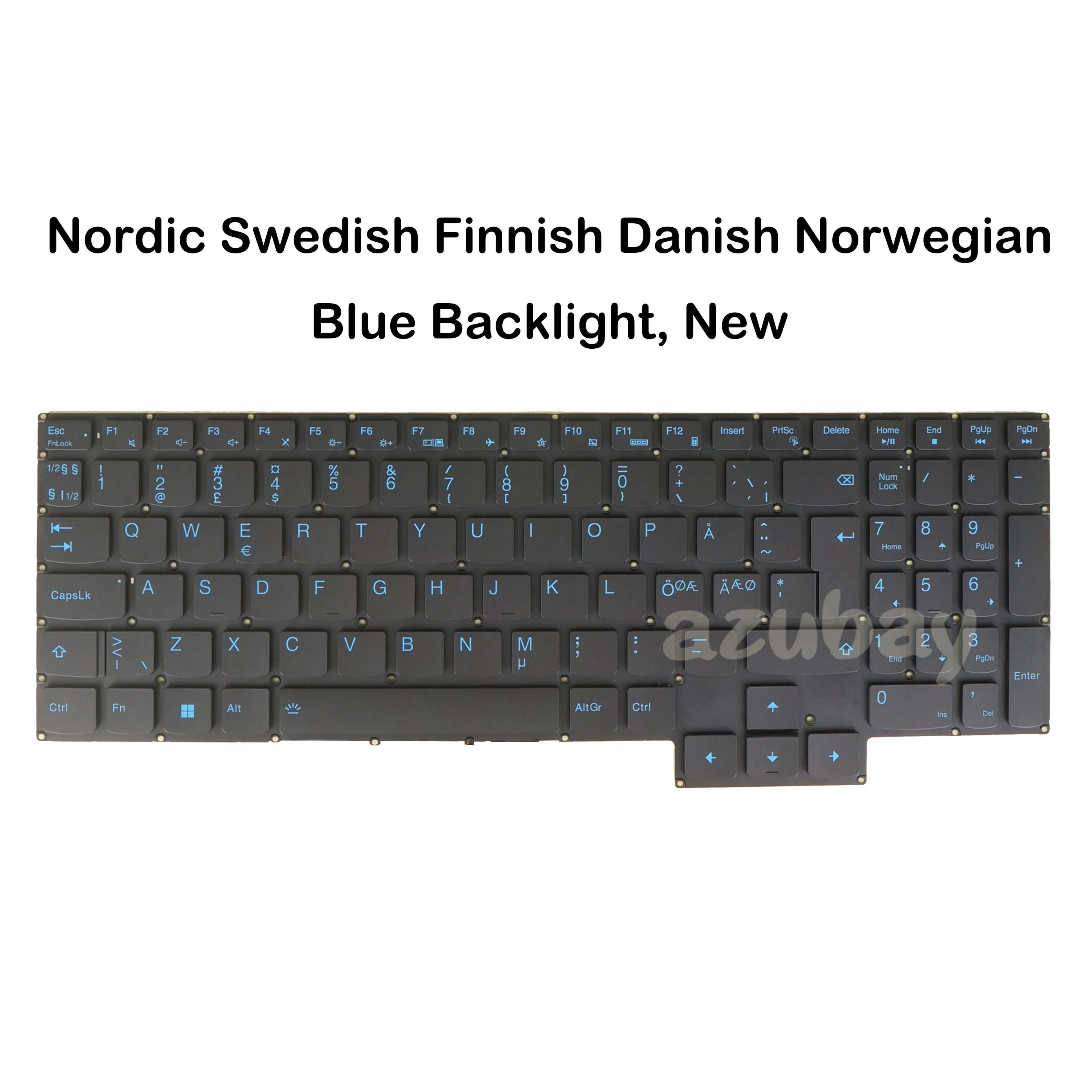 

Blue Backlit Keyboard For Lenovo Ideapad Gaming 3-15ARH05 82EY 3-15IMH05 81Y4 82CG Creator 5-15IMH05 82D4 Nordic SD FI NW DK