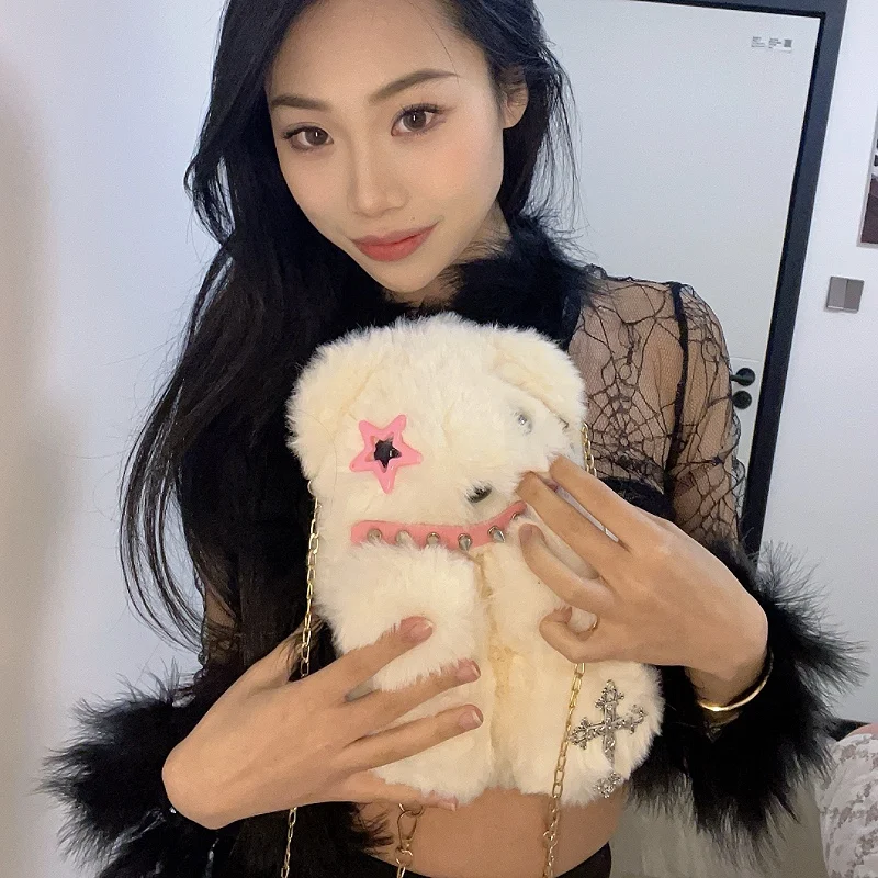 Рюкзак с набивными животными медведем кукла детские плюшевые медвежонки рюкзаки