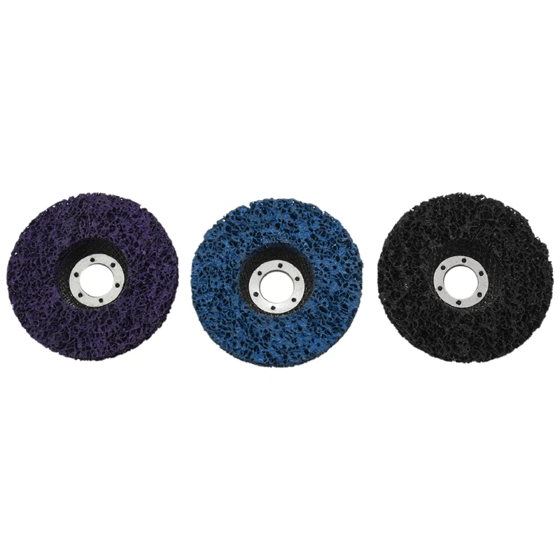 

3 PCS 115mm Black/Blue/Purple Stripping Wheel Strip Discs for Angle Grinders Clean & Remove Paint, Coating, Rust and Oxidation f