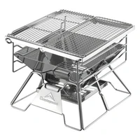 stainless steel grill 5 7 people thickened outdoor household portable foldable charcoal grill