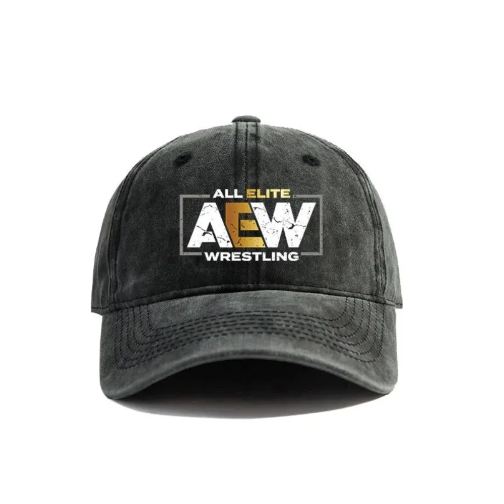 Фото All Elite AEW Wrestling AEW Бейсболка Летние потертые шляпы для папы Мужские уличные регулируемые хлопковые кепки Защита от солнца на открытом воздухе №1