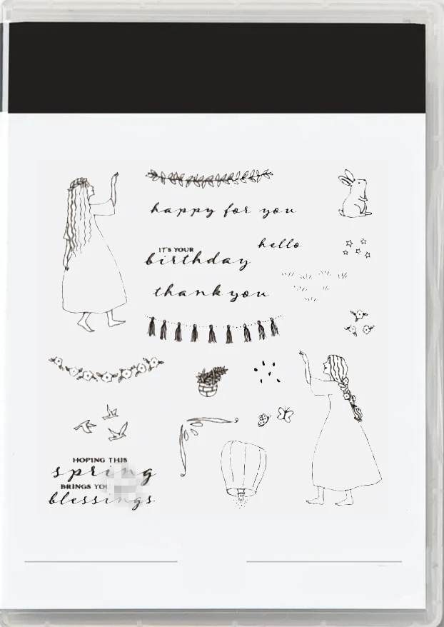 

2023 Catalog New Cutting Dies Clear Stamp Birthday Happy for You Girls Scrapbooking Frame Card Craft