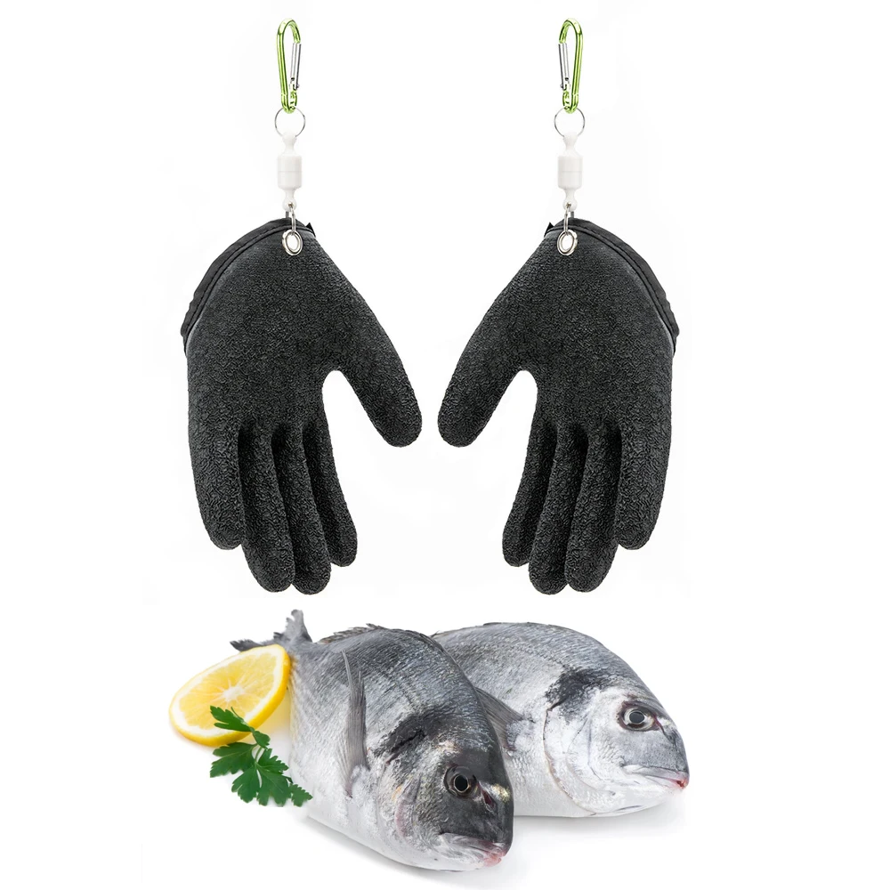 

Anti-Slip Fishing Gloves Thicken Latex Anti-cut Protect Hand Waterproof Gloves Fisherman Catch Fish Hunting Gloves Professional