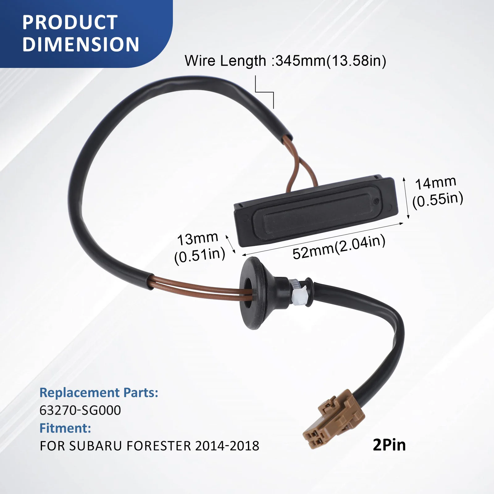 Фото Для Subaru Forester 2014 2015 2016 2017 2018 кнопка замка багажника замена переключателя задней двери OEM 63270SG000 63270-SG000 №4