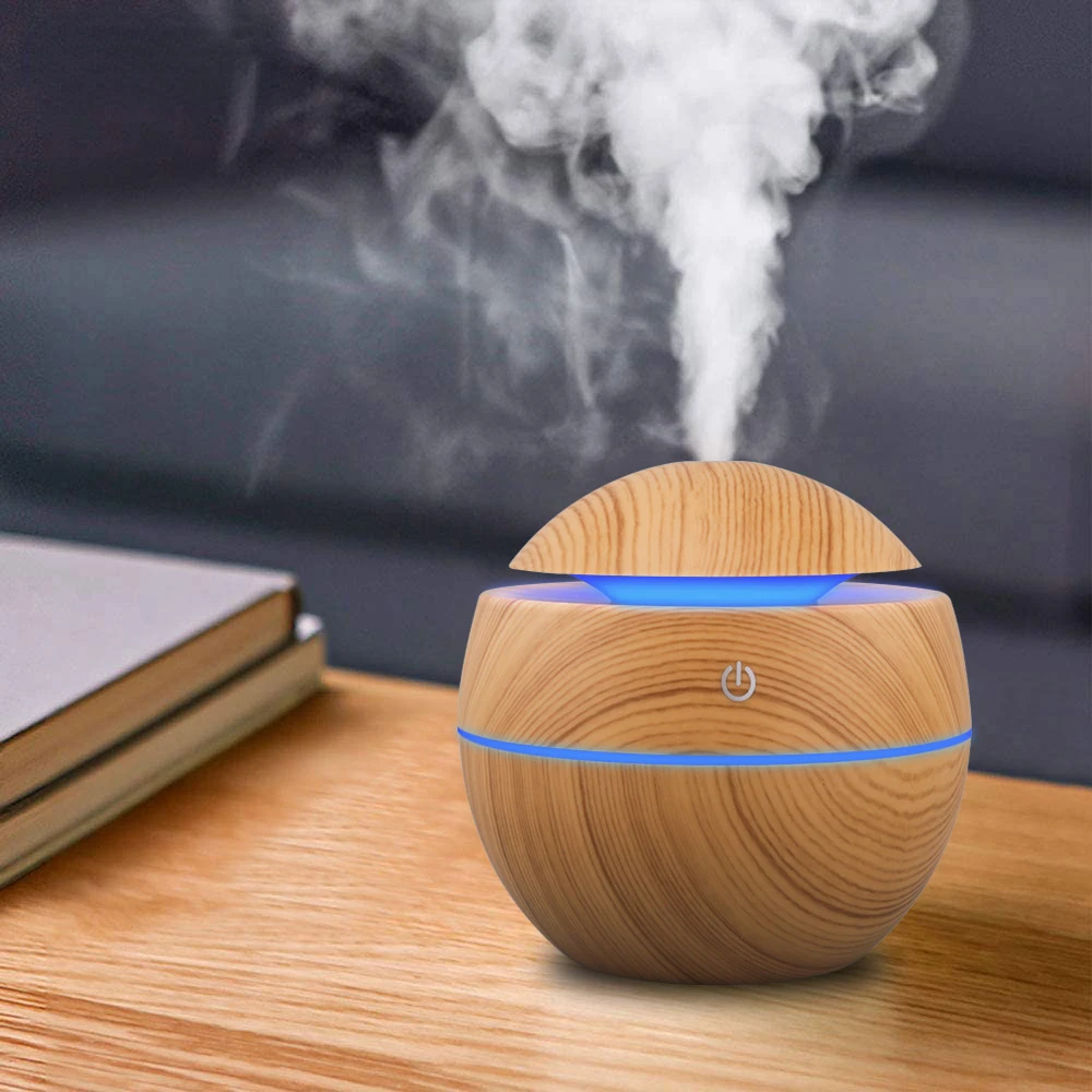 

Humidifier Electric Air Aroma Diffuser Wood Ultrasonic 130ML Air Humidifier Essential Oil Aromatherapy Cool Mist Maker For Home