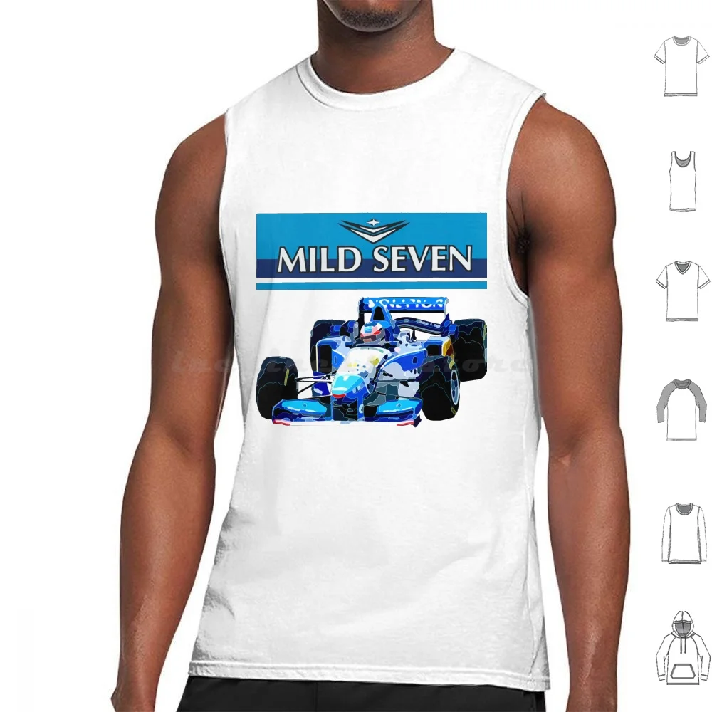 

1995 Michael Schumacher B195 Race Car Tank Tops Print Cotton Tracks Car Grand Prix Driver Monaco Grand Prix Circuit