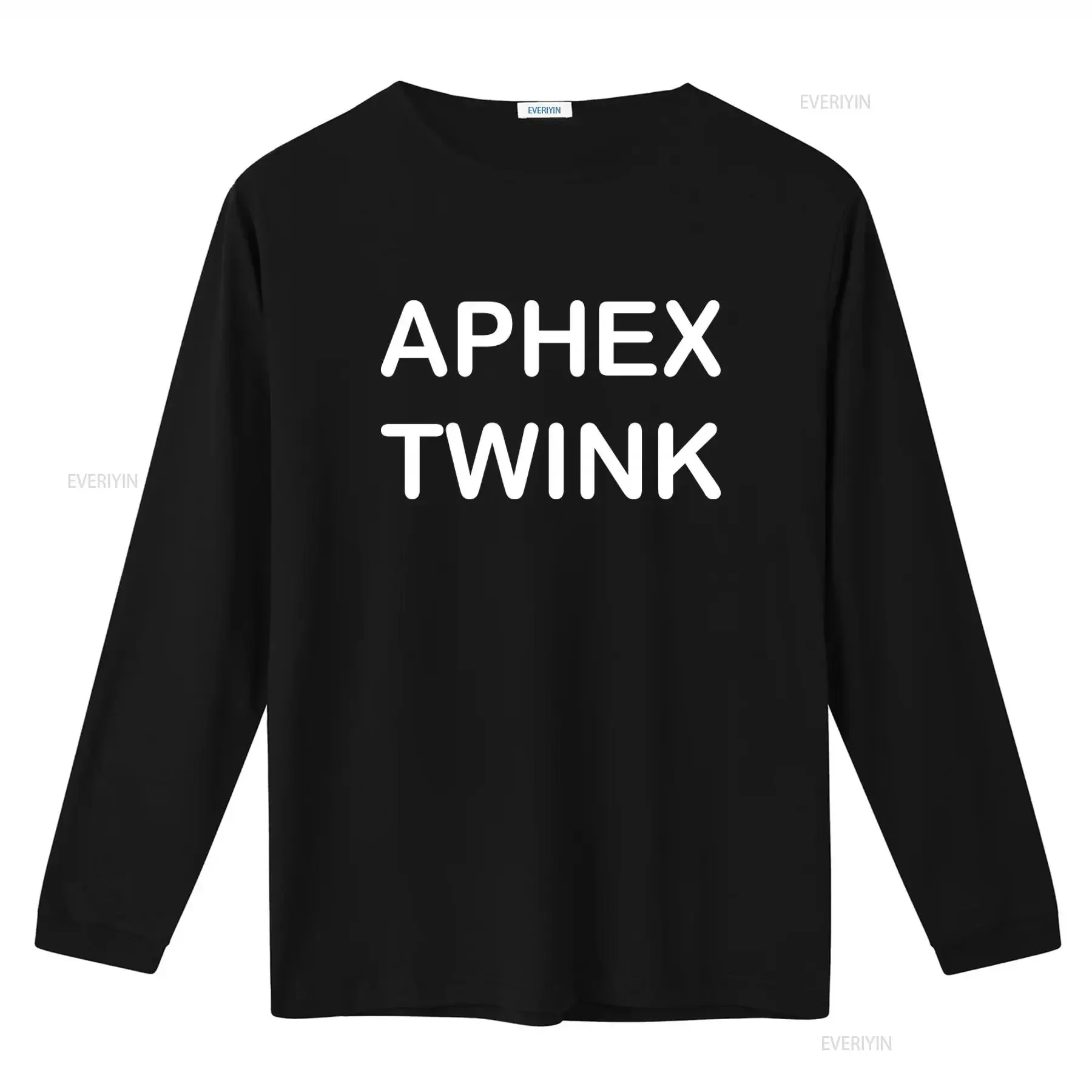 Фото Футболка Aphex Twink Twin Y2K с забавным мемом и шуткой, из плотного хлопка, винтажная, с эффектом потертости, с графическим принтом, эластичная, дышащая, универсальная, повседневная №2