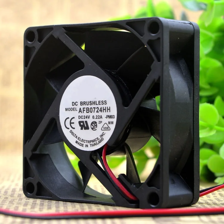 

Brand new original AFB0724HH 7CM 7025 24V 0.22A two-wire variable frequency cooling fan