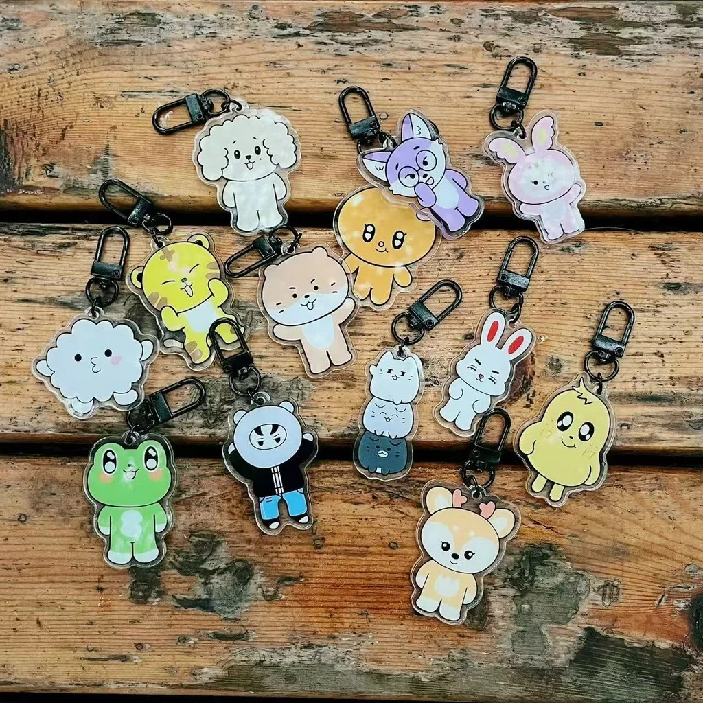 Kpop Idol 17 акриловый брелок Min 34. Милый мультяшный с животными