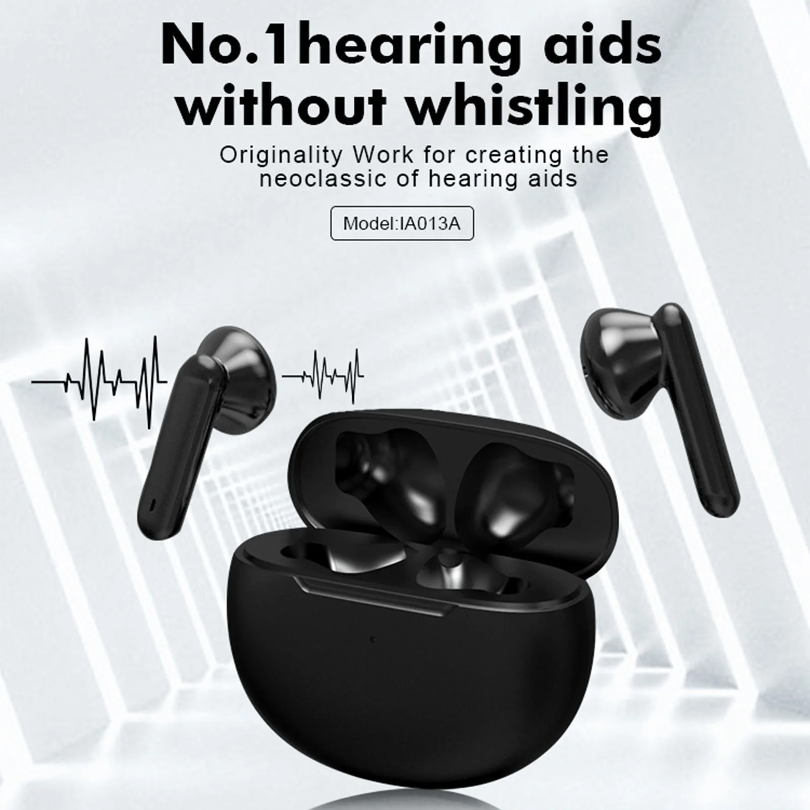 Rechargeable Hearing Aids Digital Hearing Aid Wireless Sound Amplifier for Deafness with Charging Case Drop Shipping