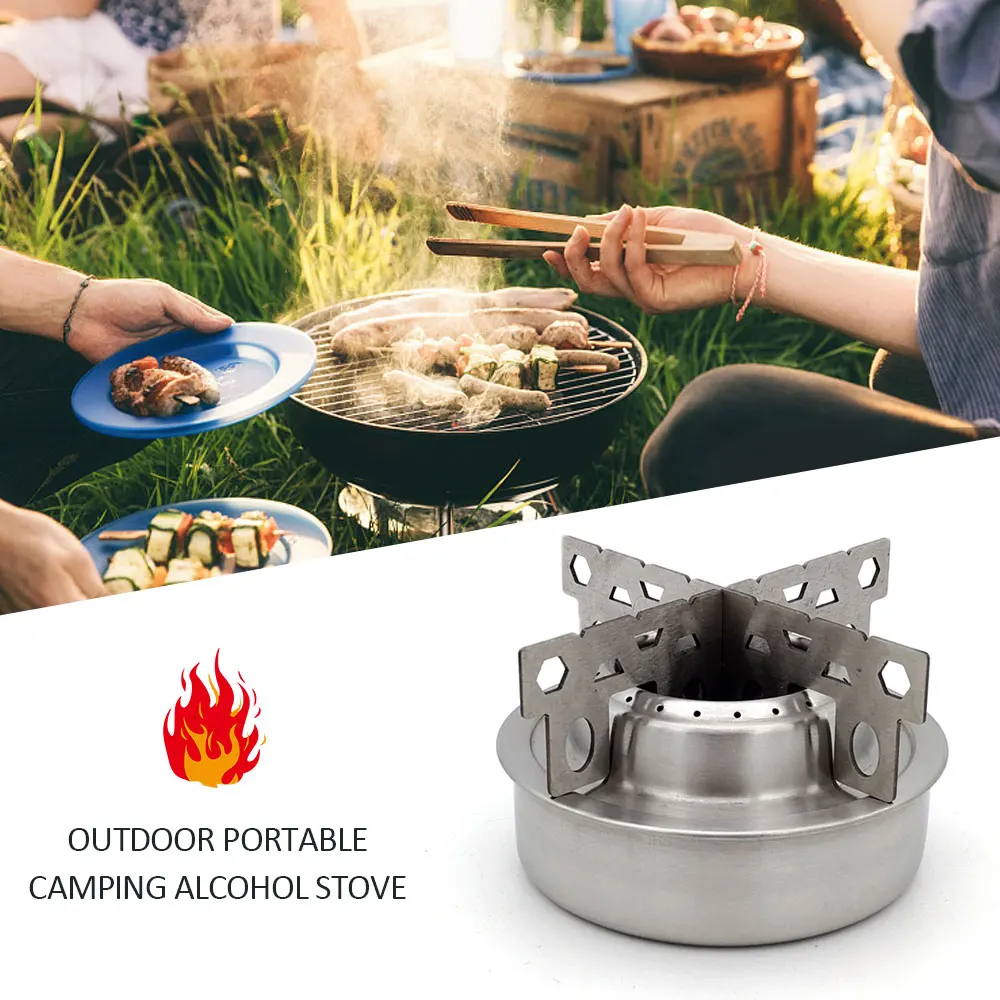 Ветрозащитная горелка из алюминиевого сплава складная для приготовления пищи на