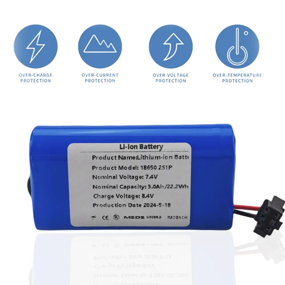 7 4 в 3000 мАч 18650 2S1P Встроенный BMS перезаряжаемый литий-ионный аккумулятор для