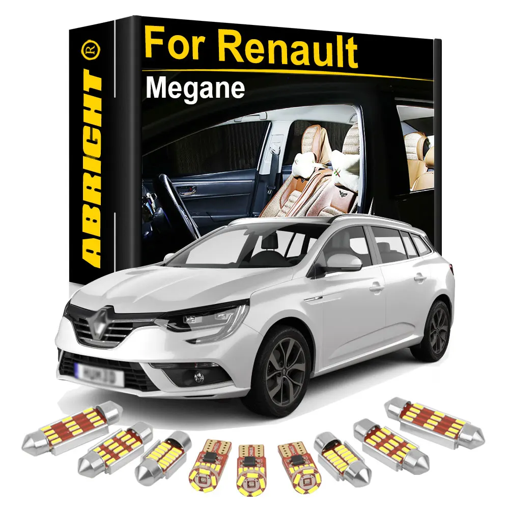 

ABRIGHT For Renault Megane I II III IV 1 2 3 4 CC Canbus Vehicle LED Interior Map Dome Trunk Light License Plate Lamp Kit