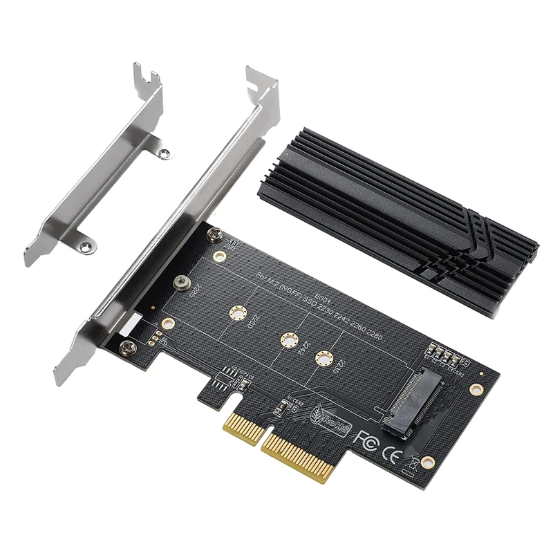 

M.2 Pcie To Pcie 3.0 X4 Nvme Adapter, Pci Controller Expansion Card To PCI-E Adapter Converter Cards For M-Key M.2 SSD