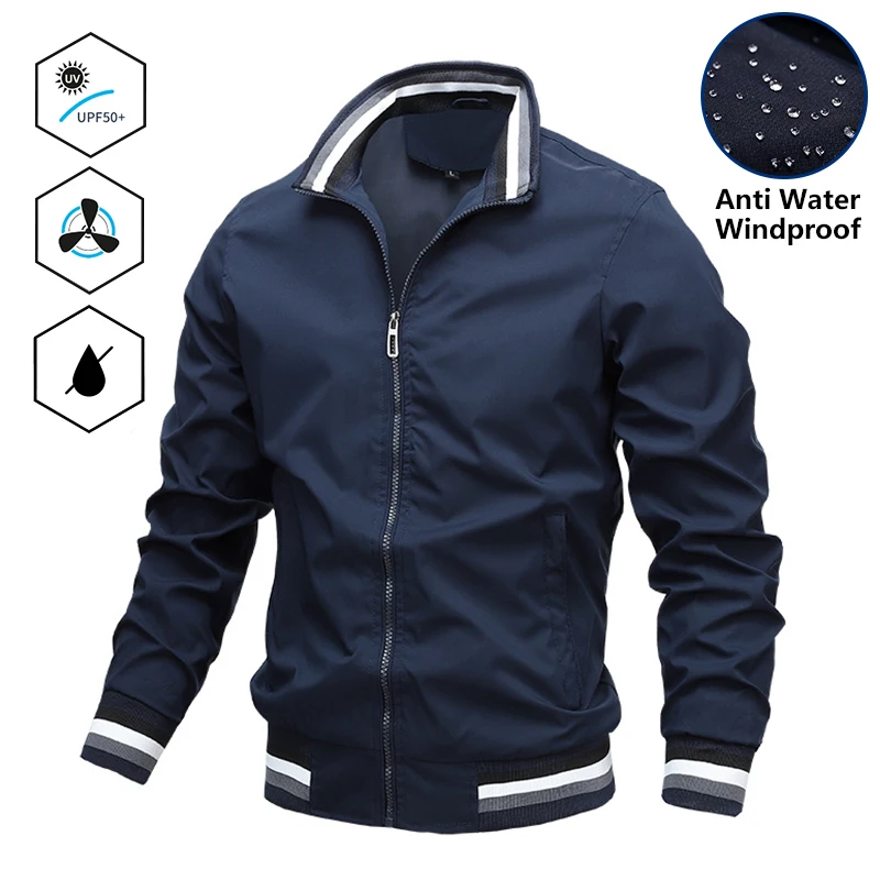 

2022 Fashion Men’s Windbreaker Jackets Bomber Coats Man Spring Autumn Outdoor Slim Zipper Jacket Hip Hop Army Cargo Streetwear
