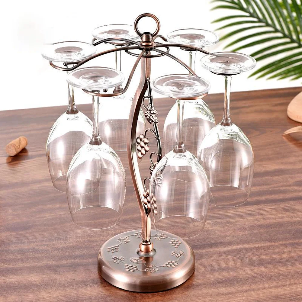 Стеклянная вешалка для чашек корзины винный стеллаж стойка Железный контейнер