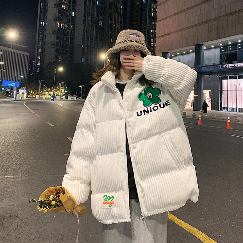 New Corduroy Cotton Jacket Winter Coat for Women Coats Parkas Men's Jackets Harajuku Retro Warm Thickening Korean Fashion