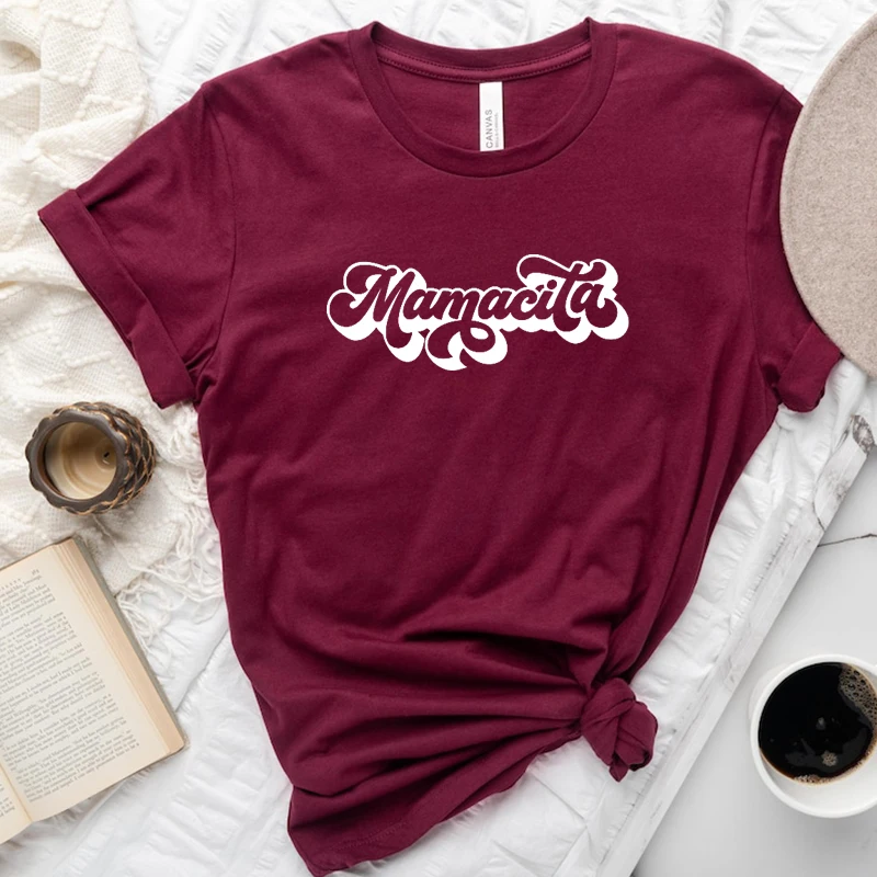 Женская футболка с надписью Mamacita, Готическая хлопковая футболка в стиле гранж 90-х, подарок на день матери, уличная одежда, топ 2023
