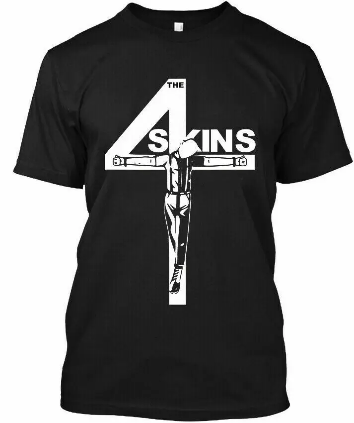 

Limited New The 4-Skins Punk Rock Band Funny Vintage Graphic Logo T-Shirt